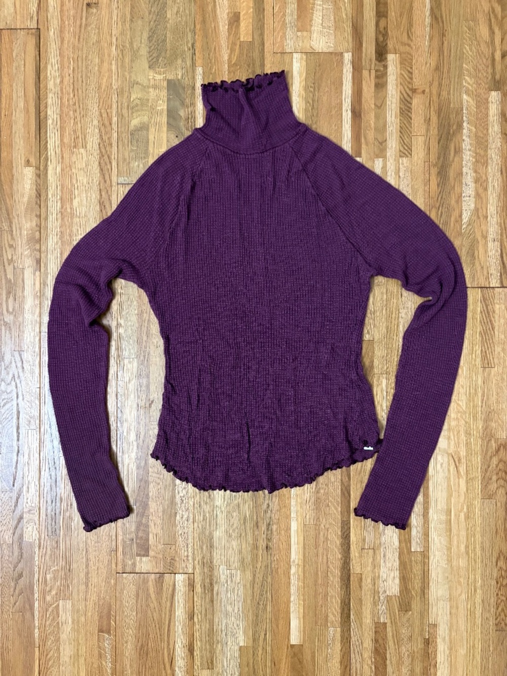 Intimately Free People Waffle Knit Turtleneck Top Medium